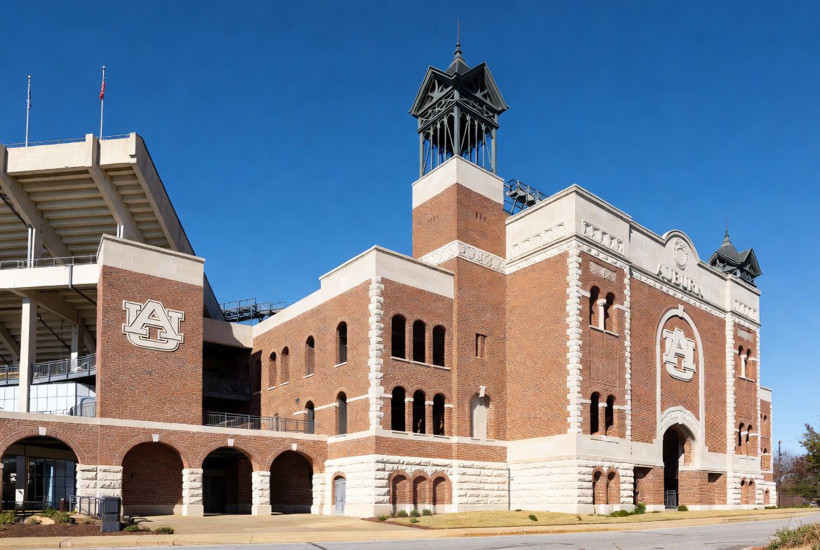 ItsDigby_'s tweet photo. @AuburnTigers @AuburnU @AuburnStudents @AuburnFootball Crazy that the soulless AI could generate a more visually appealing stadium than the board of trustees could in 6 seconds flat https://t.co/rwH6CP6eOH