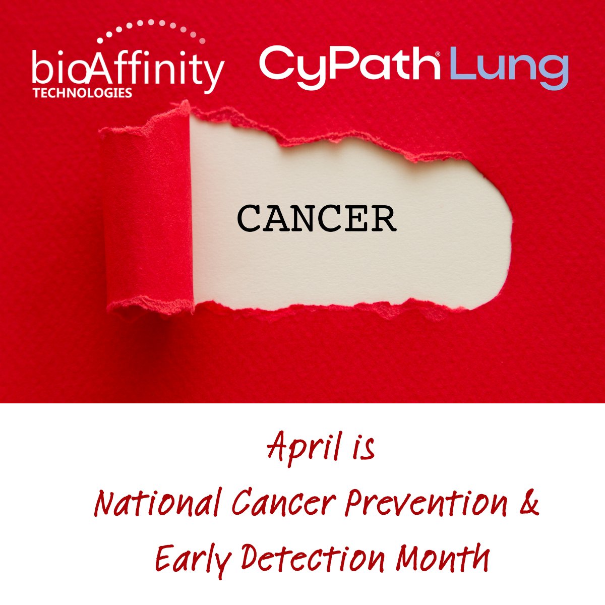 bioAffinity's tweet image. Cancer touches nearly every family. That’s why innovations like #CyPathLung matter. Our noninvasive diagnostic helps clinicians detect disease earlier, reduce unnecessary invasive procedures &amp;amp; guide decision-making.
#CancerPrevention #EarlyDetection #NationalCancerPreventionMonth