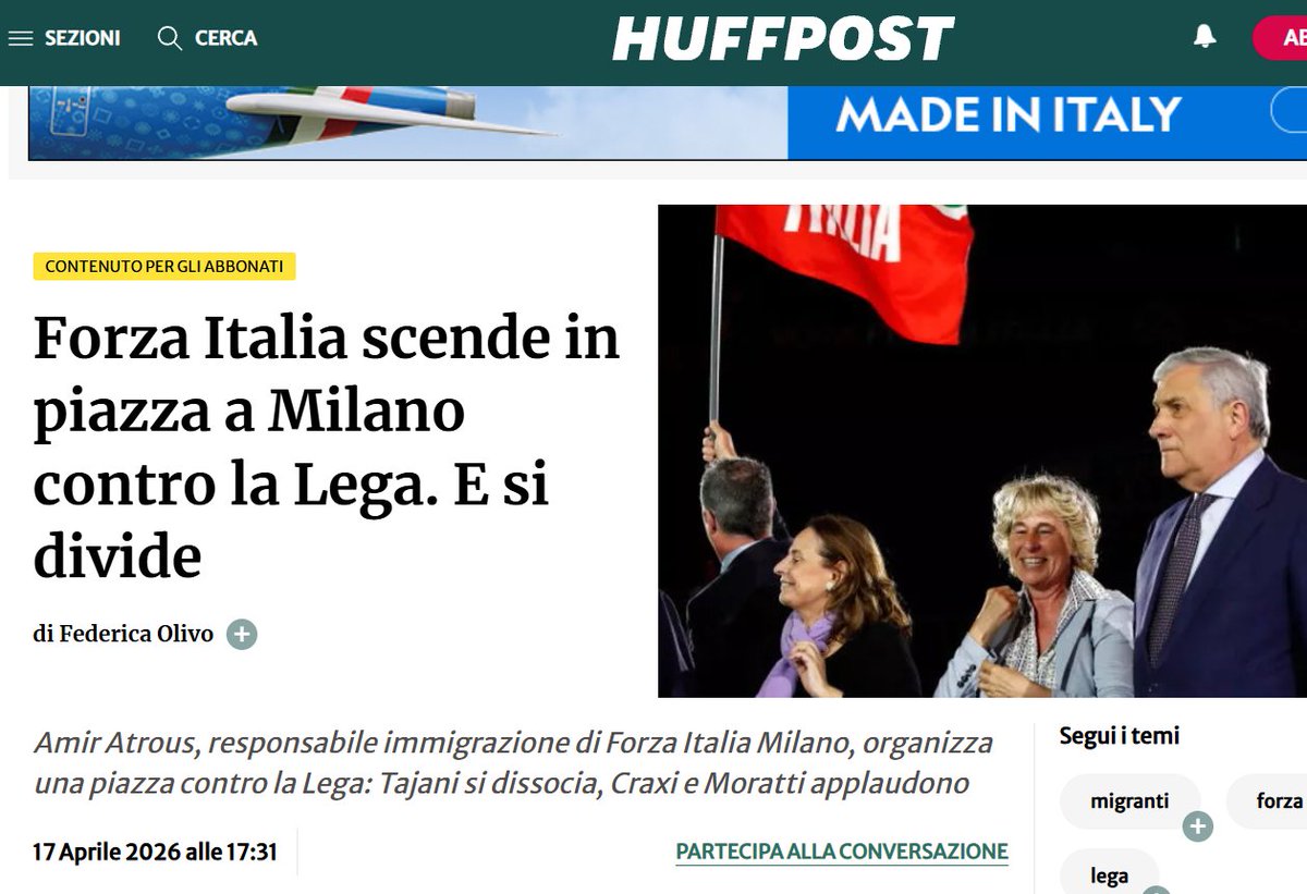 Attenzione, abbiamo la piazza CONTRO la nostra manifestazione organizzata da uno di Forza Italia.
Bene, benissimo! Chi fa attivismo politico è sempre benvenuto e aiuta a spiegare PERCHE' la nostra manifestazione è importante e perché serve a far capire che siamo partiti diversi.