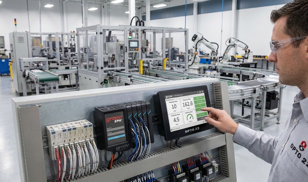 opto22's tweet image. A good read for your Friday from OptoPartner MAC Automation. Learn how a manufacturing facility eliminated physical inventory count by using groov EPIC, photo-eye sensors, and Ignition SCADA. op22.co/4tBiTuZ #groovEPIC #Ignition #SCADA