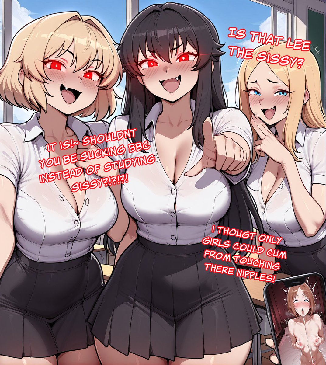 SBwaifus's tweet photo. After getting caught losing to bbc on camera lee goes to college the next day. The local gyarus notice him and decide to punish him for being a lil sissy. What's in store for sissy lee next?

Like and rt for more previews!

#BBC #BNWO #BLACKEDHENTAI https://t.co/h5bZsj4bMz
