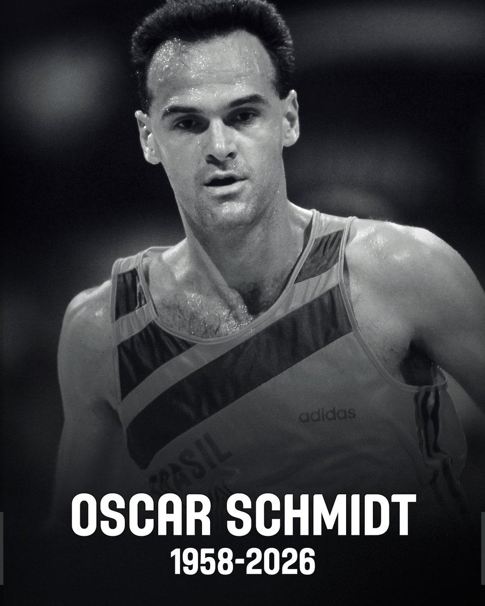 Brazilian legend &amp; FIBA Hall of Famer Oscar Schmidt has passed away at the age of 68.

Rest in peace “Holy Hand” 🇧🇷