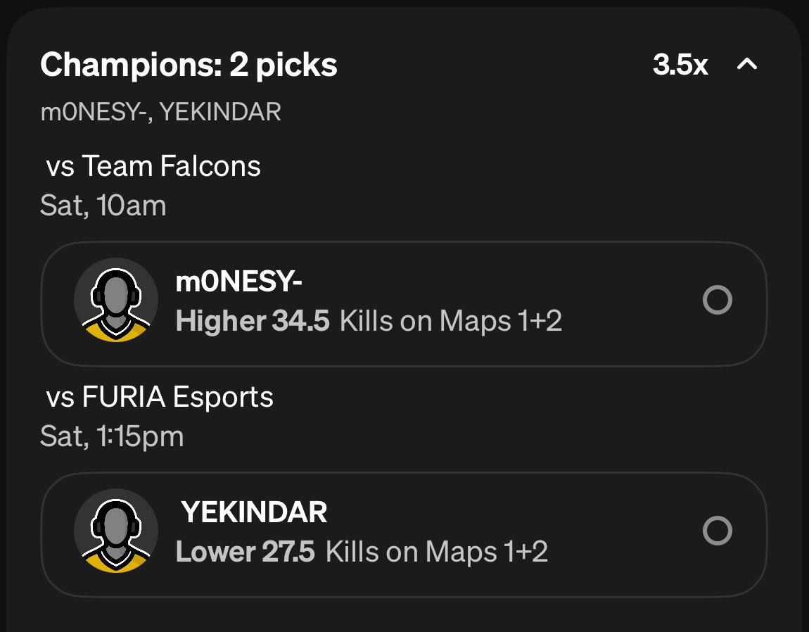 ☢️2U Underdog 3.5x☢️

$25 to someone who LIKES + is FOLLOWING when we green 💚💰

Good Luck 🍀🔥

Flex Friday 25x will be posted to premium in a couple hours, Code “CC50” for 50% off expires at midnight 🤝💸

#WakeandCash #Underdog #GamblingX #CS2Picks