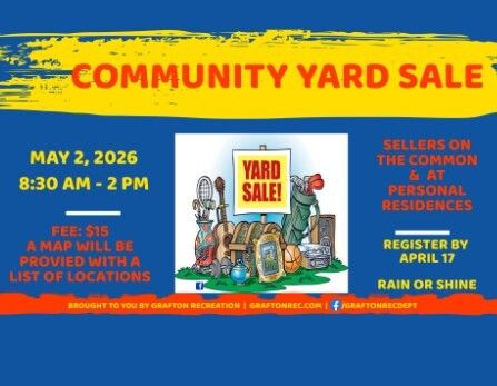 graftonrecdept's tweet image. 📢 LAST CALL! Today is the final day to register your home for the Grafton Community Yard Sale! 🏠📦

🗓️ Event: May 2 | 8:30 AM – 2:00 PM
📍 Individual homes &amp;amp; the Town Common

Don't miss out—sign up to sell now: tinyurl.com/graftonyardsal…

#Grafton #CommunityYardSale #ShopLocal #MA