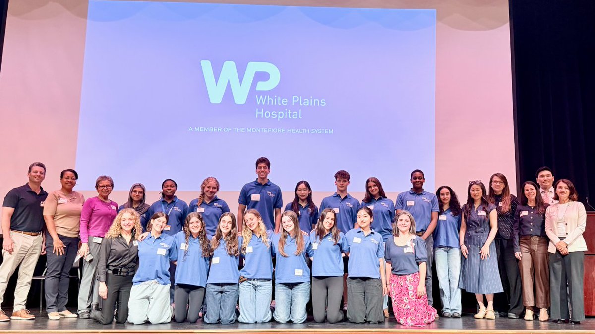 WPHospital's tweet image. Nearly 140 local high school students joined White Plains Hospital’s Junior Leadership Council for Careers in Healthcare. Students heard from clinicians about career paths, AI in medicine, and opportunities in healthcare. 

#WPHProud #FutureofHealthcare