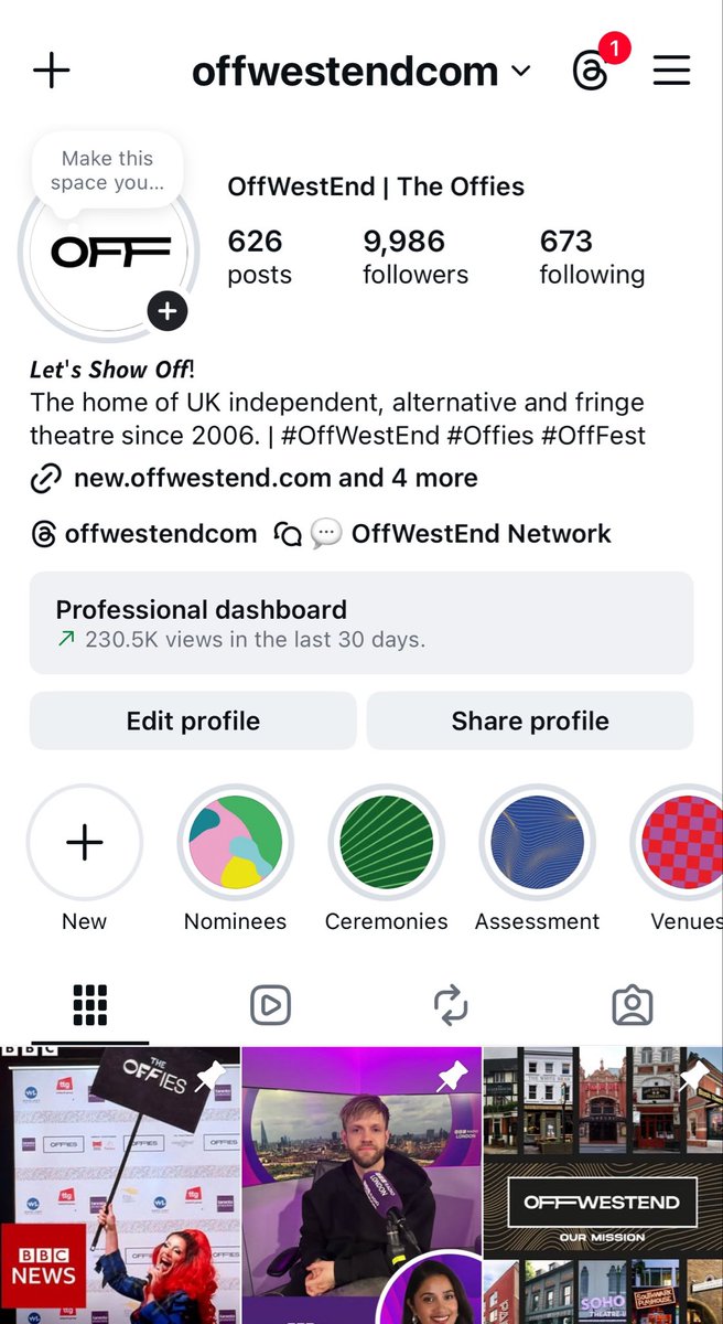 OffWestEnd | The Offies tweet media