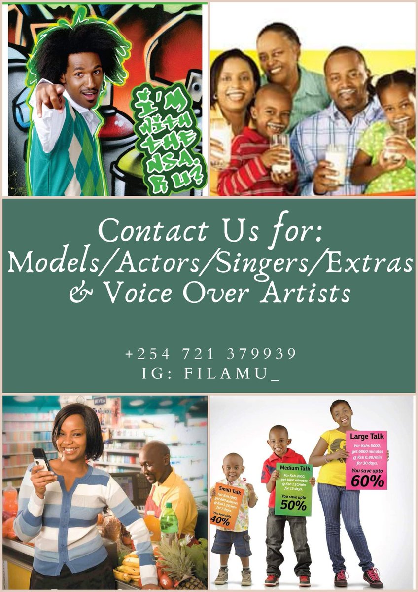 Filamu360's tweet photo. Contact us for Models, Actors, Singers,  &amp; Voice Over Artists.
#TalentManagement https://t.co/KmzVJaw7tk