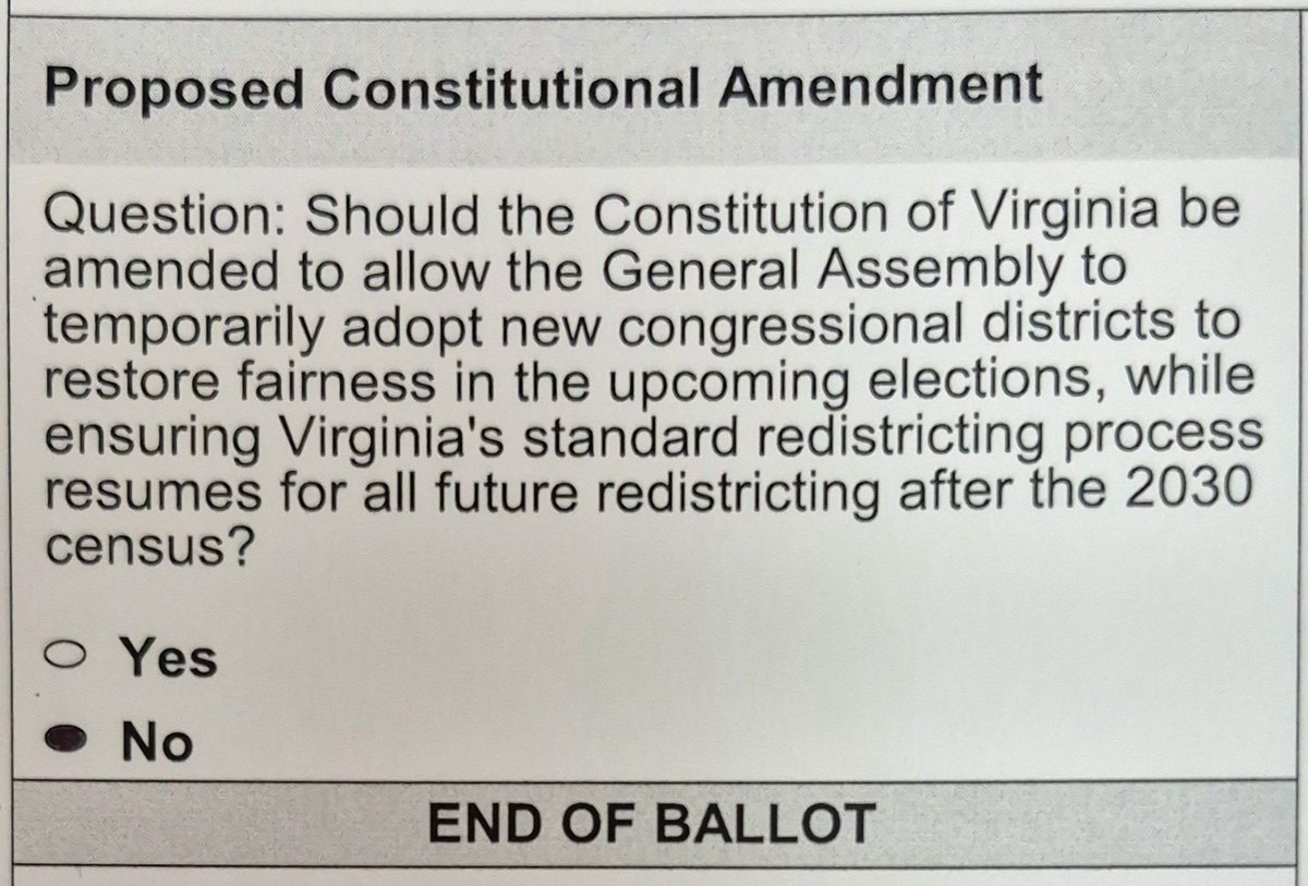 EllyKayUSA's tweet image. Too bad there wasn't a bubble for "F■ck No."  💁‍♀️ 

#Virginia #VoteNo