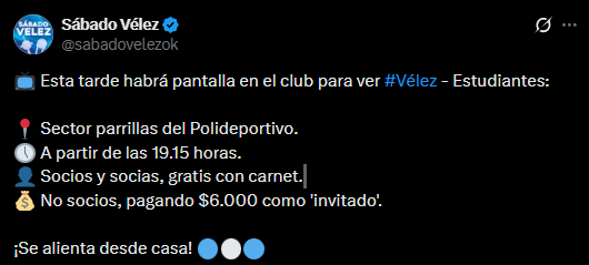 Sábado Vélez tweet media