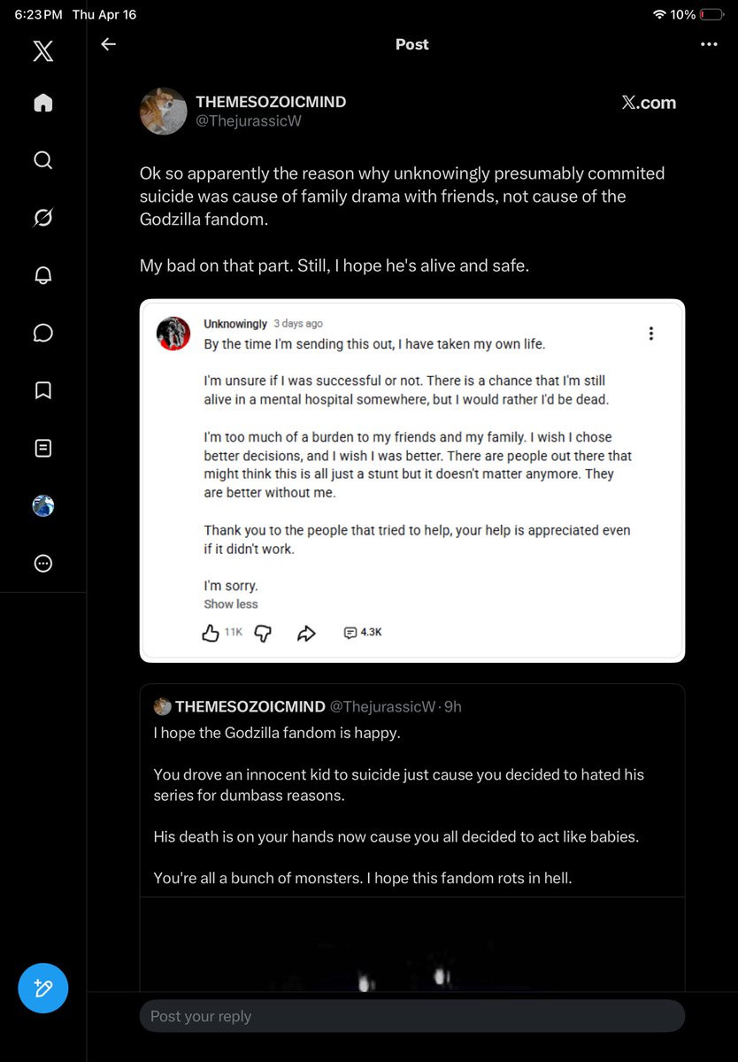 need to spread awareness because it’s not getting through It’s been confirmed that the fan base isn’t responsible personal things from unknowingly’s life and the asshole I dealt with Moxxiepoo are the reason this is happening he wouldn’t want us to be mad at the fan base he loved