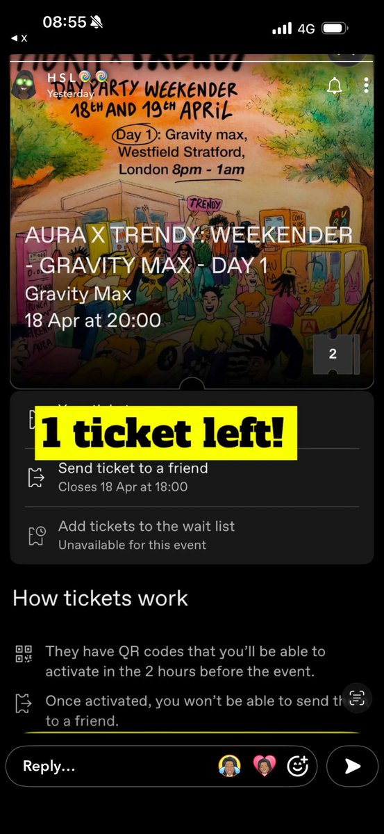 j_realistt's tweet image. 1 #aura #trendy gravity max day ticket for sale  for tomorrow evening  #auraxtrendy 
Dm me