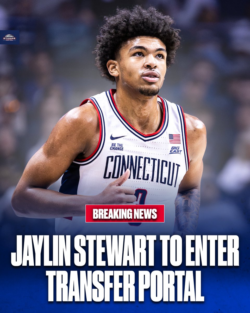 StorrsCentral's tweet image. UConn's Jaylin Stewart will enter the transfer portal, per @JoeTipton 

Best of luck, J-Stew!

#BleedBlue