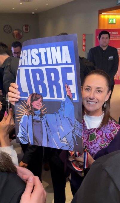 “Cristina libre”

La foto de la presidenta de México, Claudia Sheinbaum, en el Global progressive Mobilisation en Barcelona, España.