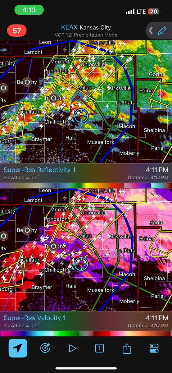 SWILChasing's tweet photo. @NWSSpringfield @NWSKansasCity wall could with rapid rotation time now https://t.co/UdENL23urg
