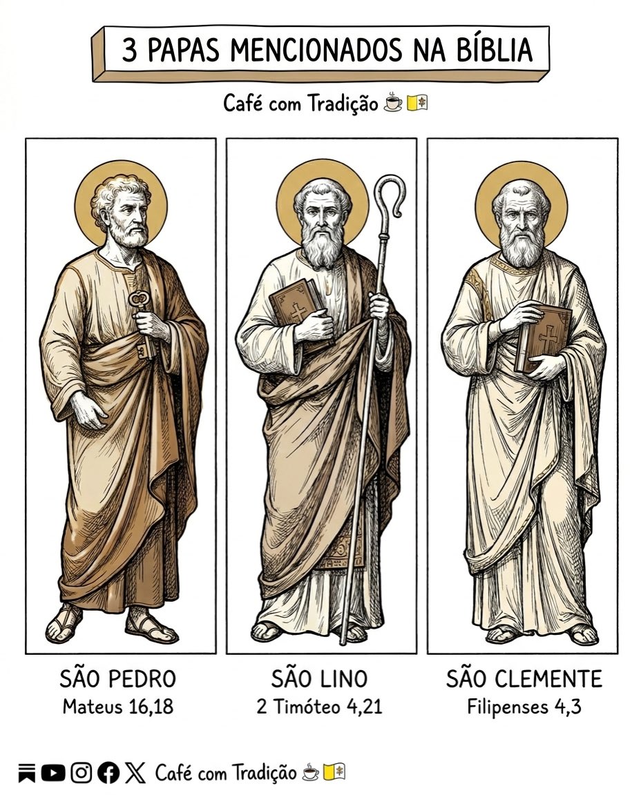 3 papas mencionados na Bíblia
