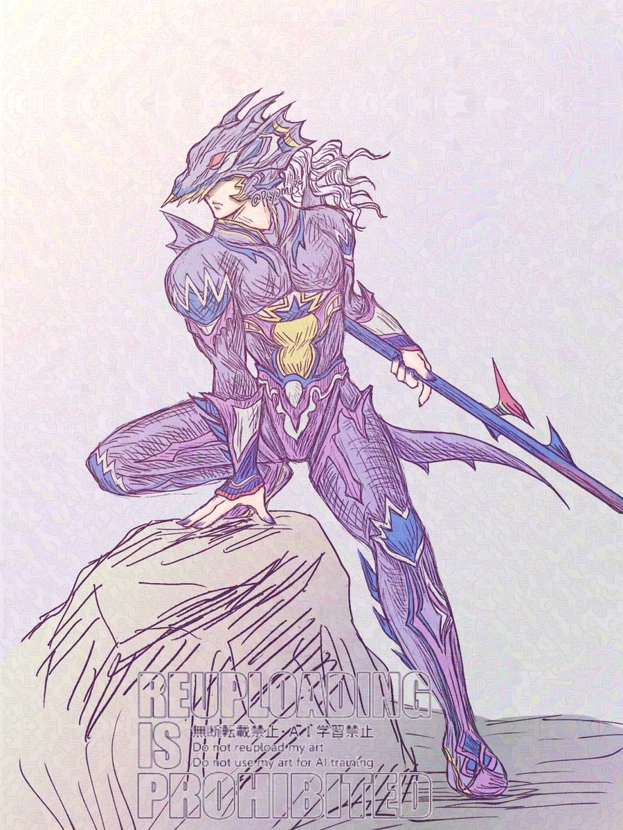 #フォローしなくていいから俺のカインを見てくれ

こっちの鎧にもいくらか慣れてきた気がします。
見ないで描けるようになるにはまだまだかかりそう。
DS版の方は見なくてもほぼ描けるようになってるんですよ。

けどこっちばっか描いてると忘れそう🤪なので、両方描いていきたいですね。