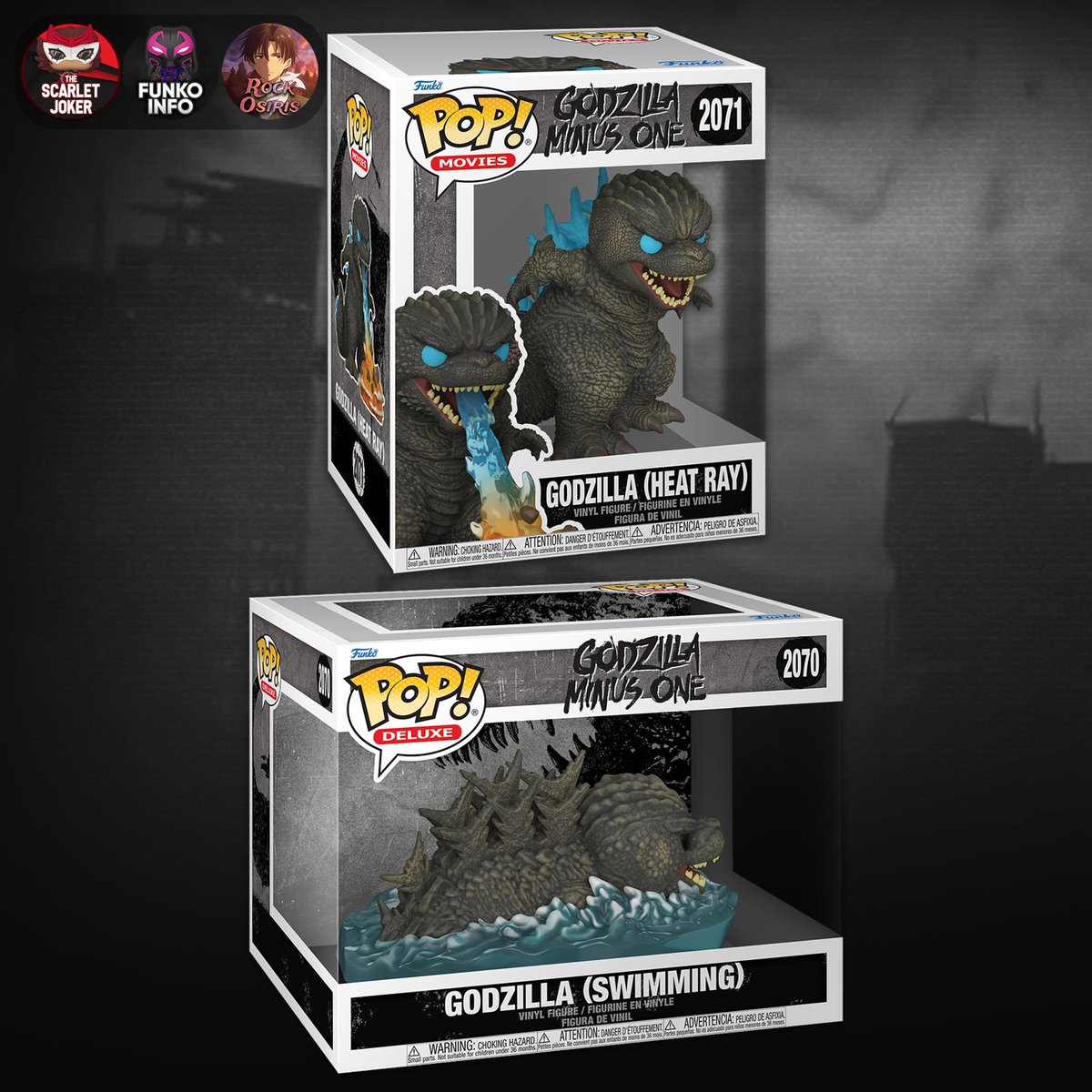 ScarletJokerTWT's tweet image. First look at new Godzilla Minus One Pops! Available for pre-order on Wednesday, 4/22 at 9 AM PT!

Entertainment Earth: ee.toys/UYBT6R
Amazon: amzn.to/4qNRXWP

#Ad #Funko #FunkoPop #Godzilla #GodzillaMinusOne