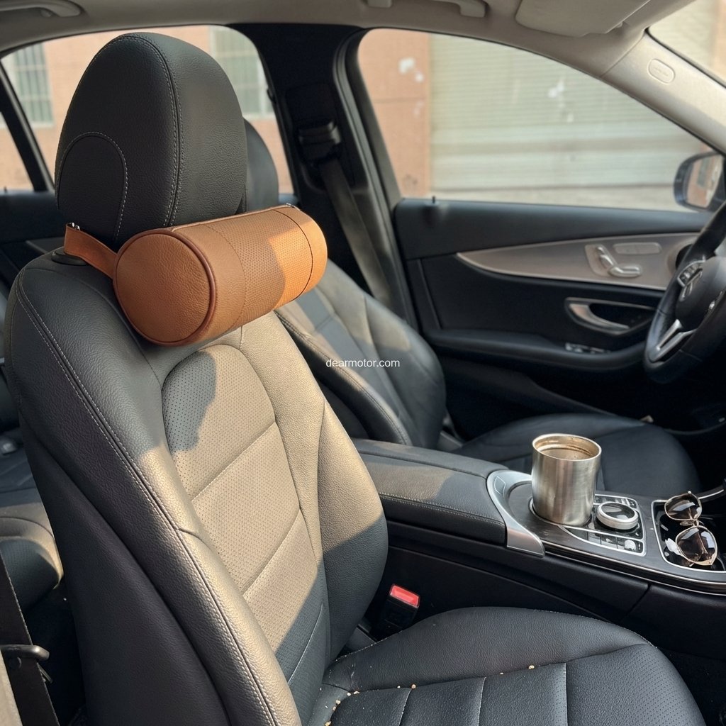 JamesMoalesse's tweet image. Stiff neck after a long drive? 🚗 Stop slouching. A cervical memory foam roll is the easiest fix to maintain your spine’s natural curve while on the move. Your shoulders will thank you. #dearmotor #roadtrip #ergonomics