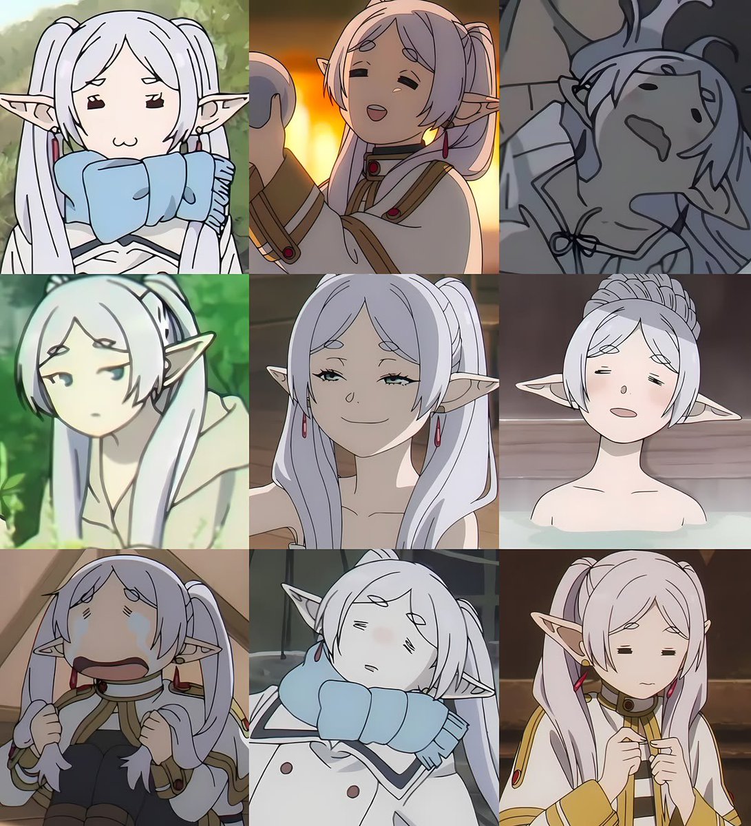 GifsAnime_'s tweet photo. Frieren’s face expressions https://t.co/3yA79m7NbO