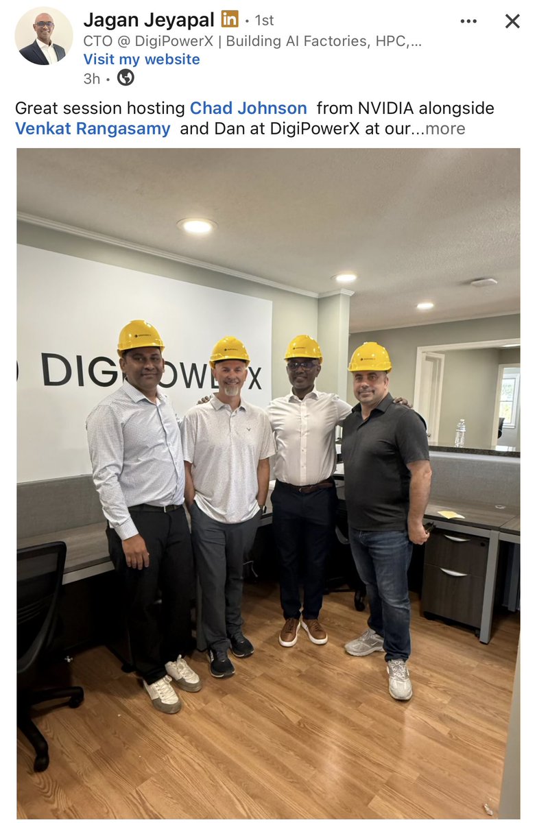 Going out on a limb here guys but $ORCL and $NVDA don’t just show up at a random datacenter for no reason. Jag was the missing piece for $DGXX he’s cooking and building great things. I’d be surprised if next week we don’t start seeing some news!