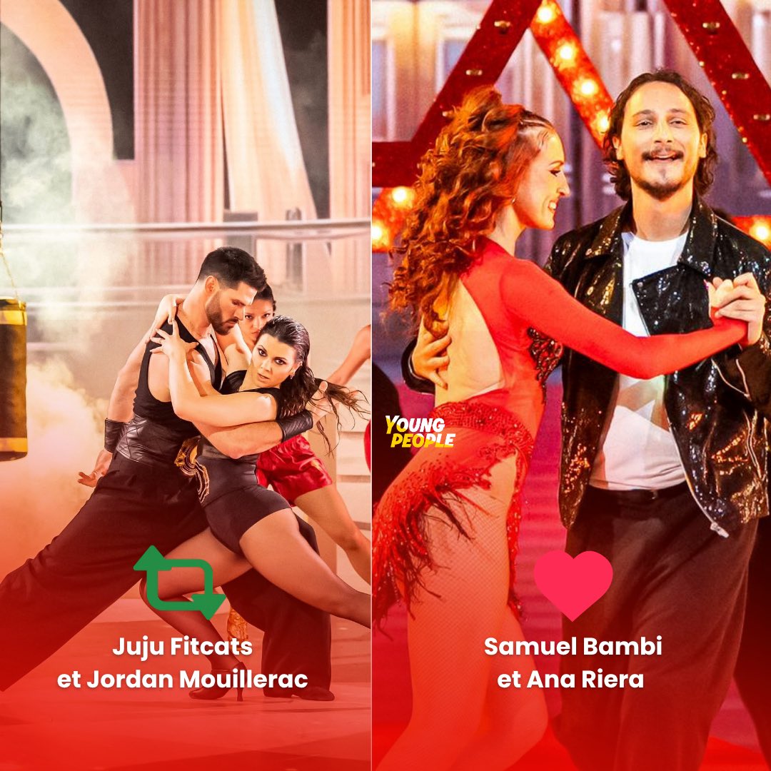 youngpeople_off's tweet photo. Ils ne sont plus que deux binômes en lice pour la victoire de « Danse avec les stars » saison 15. Qui doit soulever le trophée ? 💃🏆🕺

Juju Fitcats et Jordan Mouillerac ? 🔂
Samuel Bambi et Ana Riera ? ❤️
#DALS 

📸 TF1 https://t.co/SnX9L72Pd3