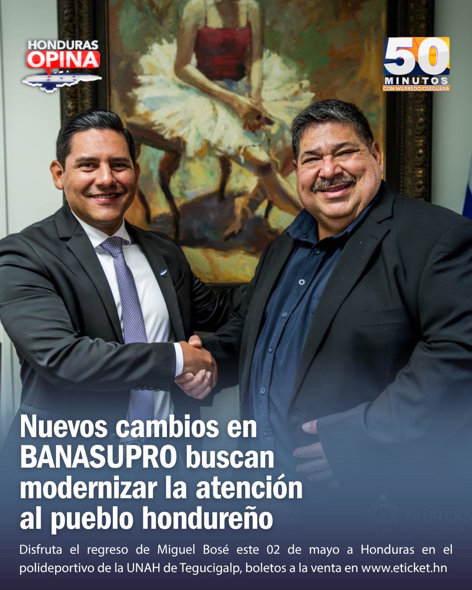 El Gerente General de BANASUPRO, Aaron Reaños, da la Bienvenida al Nuevo Gerente Regional de dicha institución, José Francisco Diaz, con quien se llevará a cabo la modernización y sistematizado de los centros de ventas BANASUPRO nivel regional.  <a href="/HNBanasupro/">banasuproHN</a>