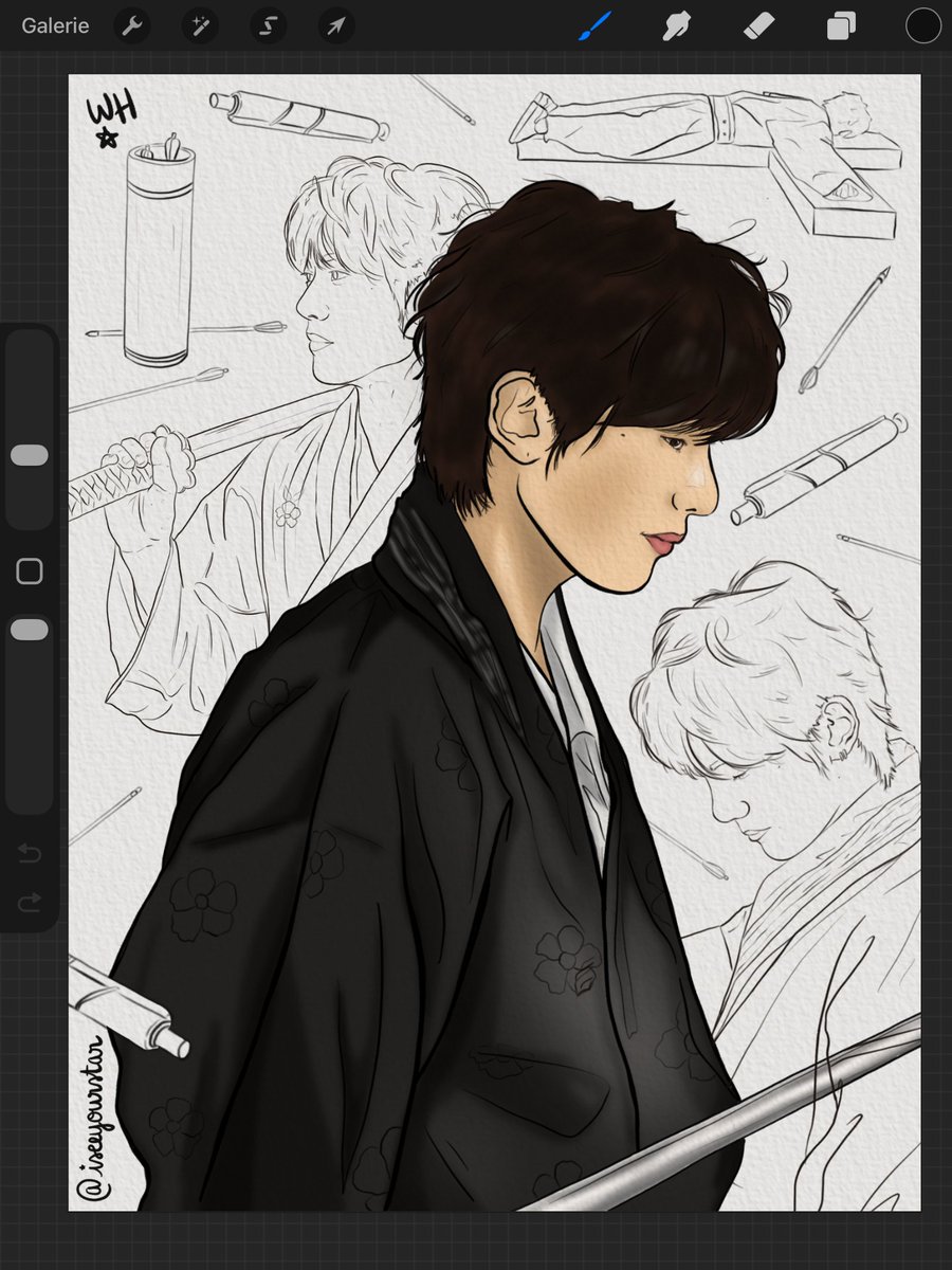 flowering261's tweet image. warrior seok matthew please save me ⚔️🖤
#zb1fanart #석매튜 #zbtving #seokmatthew 
of course i had to draw matt in this fit because of hooow good this man looks!!!