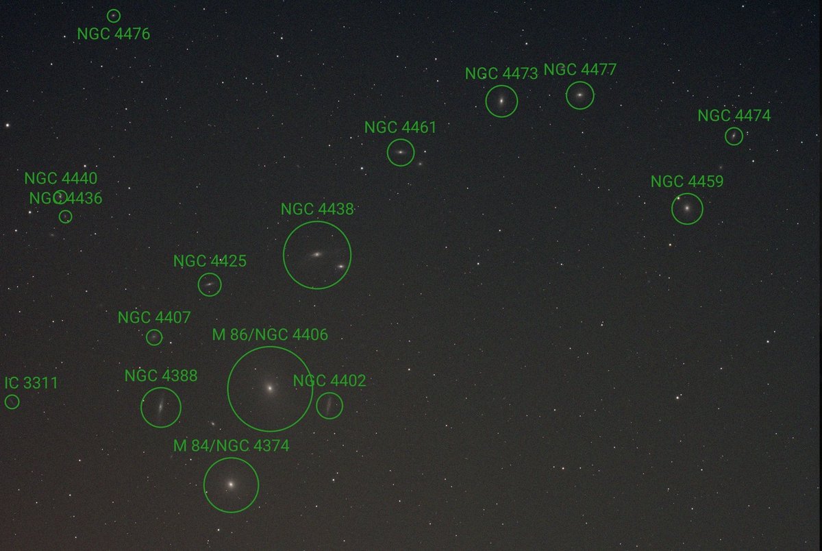 Niente male ragazzi! 
Sequenza partita e meteo permettendo si scatterà fino alle 5 sulla catena di Markarian!
Una marea di galassie, in un tutto sommato piccolo campo inquadrato. Eccovi una piccola anteprima, di uno scatto grezzo di 300" non elaborato!
Speriamo bene! Notte