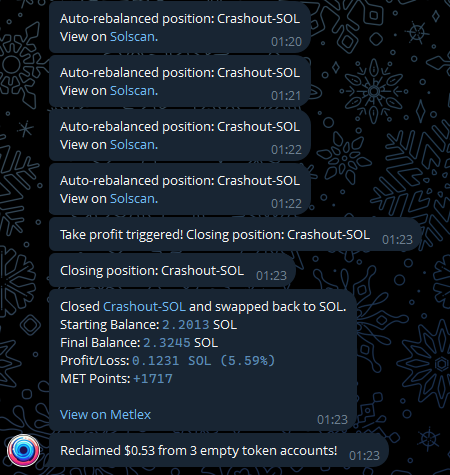 SolanaVortexBot's tweet photo. The new auto rebalance feature in VortexBot is live ⚡

- Configurable rebalance threshold
- Fully automated
- Super fast
- Rebalance as often as every 30 seconds

👇🏻👇🏻👇🏻 https://t.co/3Fzx8kvWgq