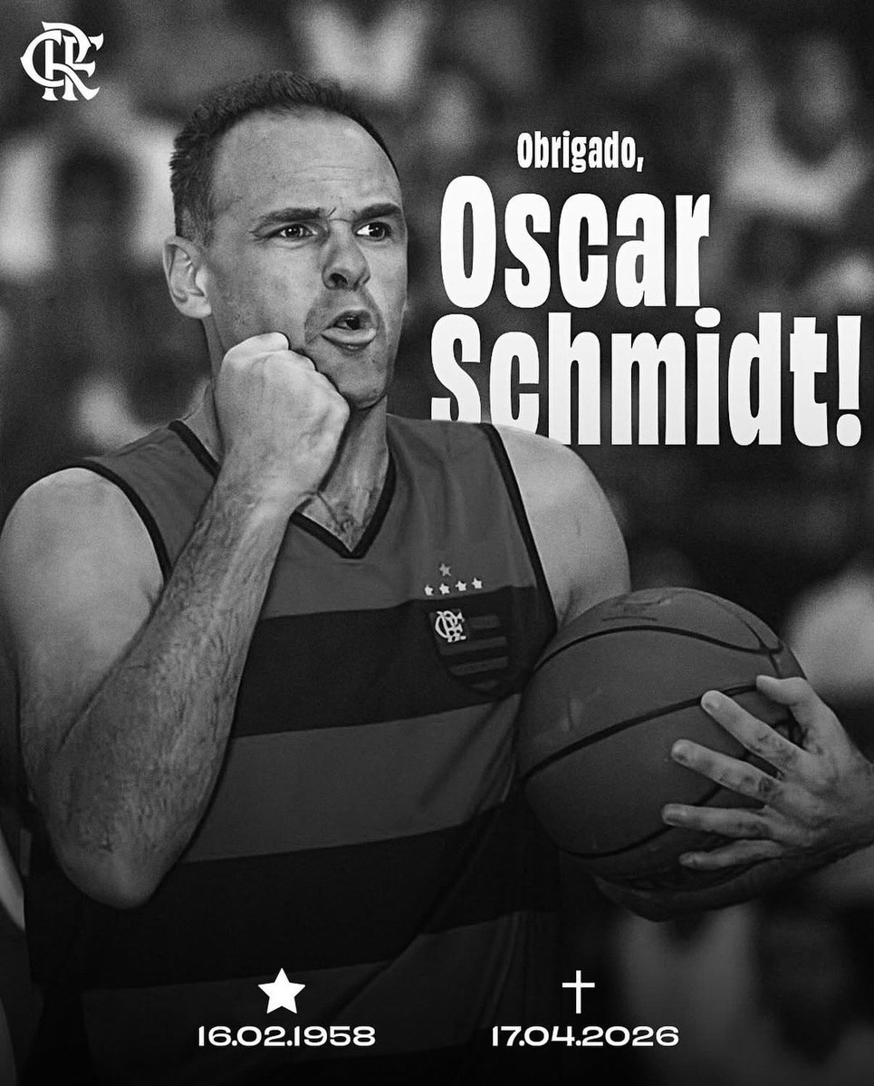 O Brasil perde hoje um gigante. Oscar Schmidt marcou gerações com talento e paixão pelo basquete.

Fica o legado de quem fez história dentro e fora das quadras.

Meus sentimentos à família e amigos. 🏀

📸: <a href="/Flamengo/">Flamengo</a>