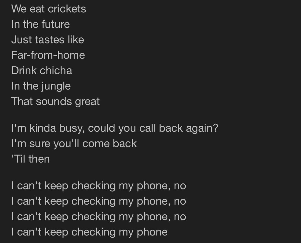 Outro, Can't Keep Checking My Phone by Unknown Mortal Orchestra 
#HDWGHWTMunich
#LouisTomlinson #HDIGH