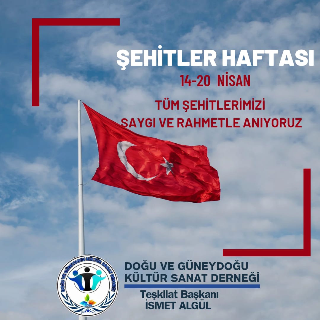 Aziz vatanımız uğruna canlarını feda eden kahraman şehitlerimizi, Şehitler Haftası vesilesiyle saygı, minnet ve rahmetle anıyoruz.
Başta Mustafa Atatürk olmak üzere tüm şehitlerimizin emaneti olan bu vatanı korumak, en büyük sorumluluğumuzdur.
Ruhları şad, mekânları cennet olsun.