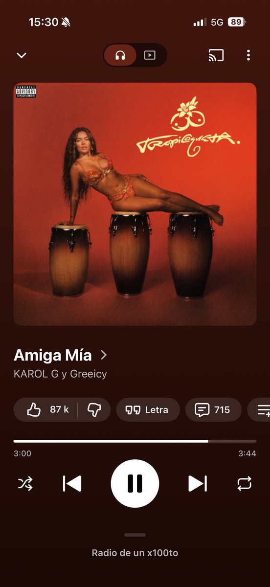 Cuando termine mi relación fue la única canción triste que escuché, en realidad deje de escuchar música &amp; esto era lo único que escuchaba.🫠