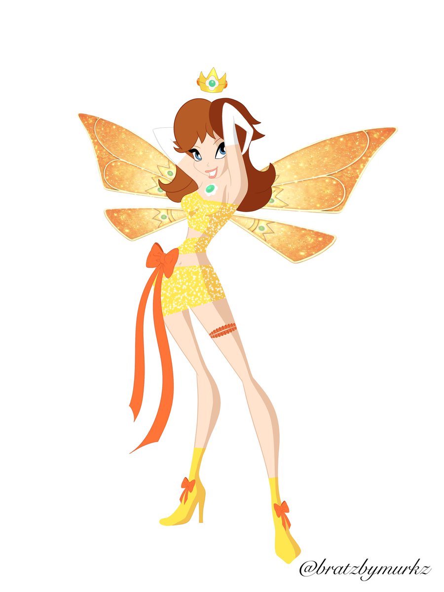 bratzbymurkz's tweet image. Princess Daisy as a Winx fairy 🧚‍♂️ 🌼 
#princessdaisy #winx