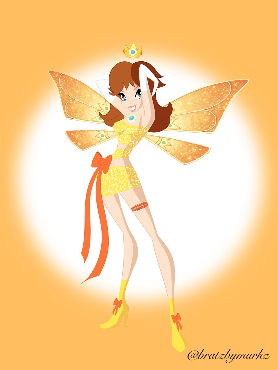 bratzbymurkz's tweet image. Princess Daisy as a Winx fairy 🧚‍♂️ 🌼 
#princessdaisy #winx
