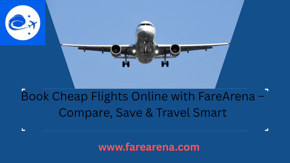 Find the best flight deals at FareArena. Compare airlines, book affordable tickets, and enjoy a seamless booking experience. Save time and money with exclusive offers on domestic and international flights, all in one place.

Visit:- farearena.com/flight