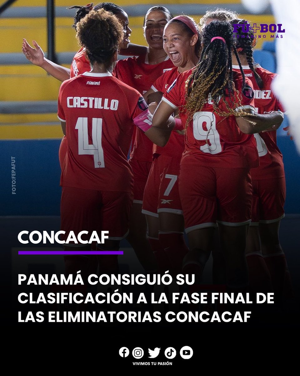 ¡CANALERAS A LA FASE FINAL! 🇵🇦⚽️🔝

Panamá 🇵🇦 logró su clasificación a la fase final de las Eliminatorias CONCACAF tras vencer a Cuba 🇨🇺 3-0 para ganar el Grupo E de la Clasificatorias. 

Para las canaleras anotó un doblete Ericka Araúz y gol de Ana Quintero. 

#VivimosTuPasión