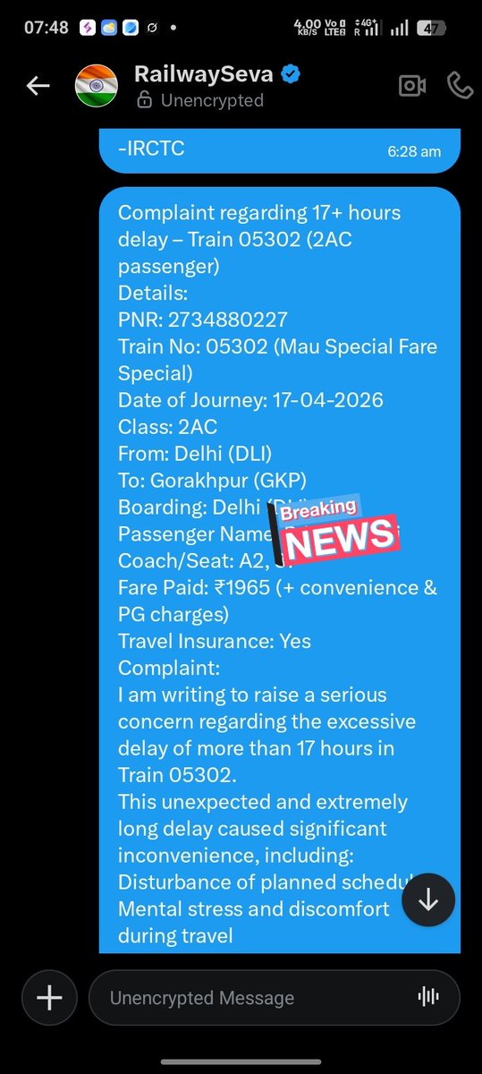 Navneetksiwan's tweet image. @khurpenchh @RailMinIndia @AshwiniVaishnaw 
Booked a train with Indian Railways, accidentally subscribed to a ‘time travel experience’ instead. Scheduled yesterday, arriving maybe tomorrow. 18 hours late but still ‘on time’ in railway universe 🚆⏳ #TrainDelay #NewNormal