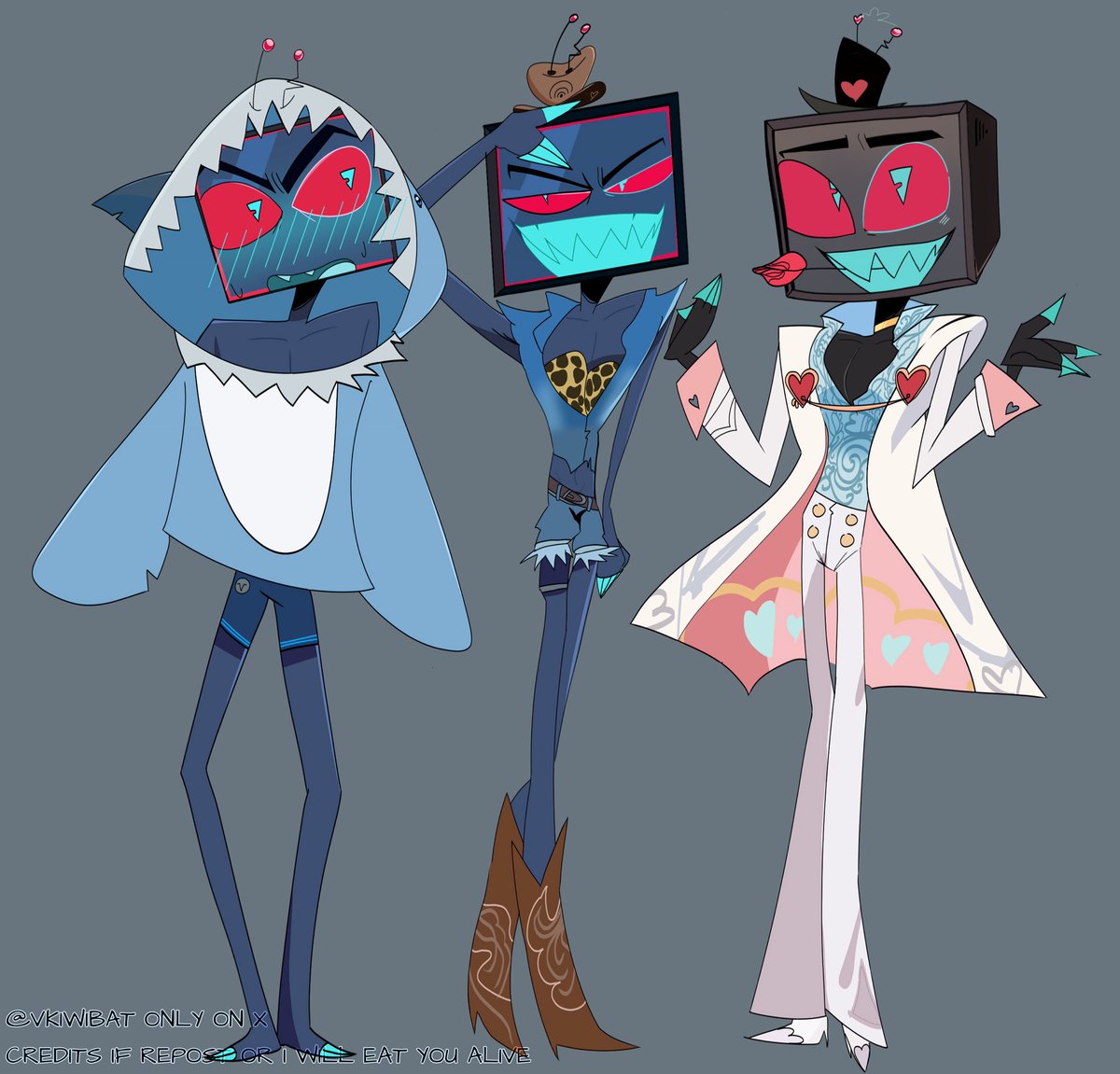 VKiwibat's tweet photo. I’m touching grass too much forgive me X-chan!!!
#VoxHazbinHotel #OutfitWeek https://t.co/AkLN1cSxHC