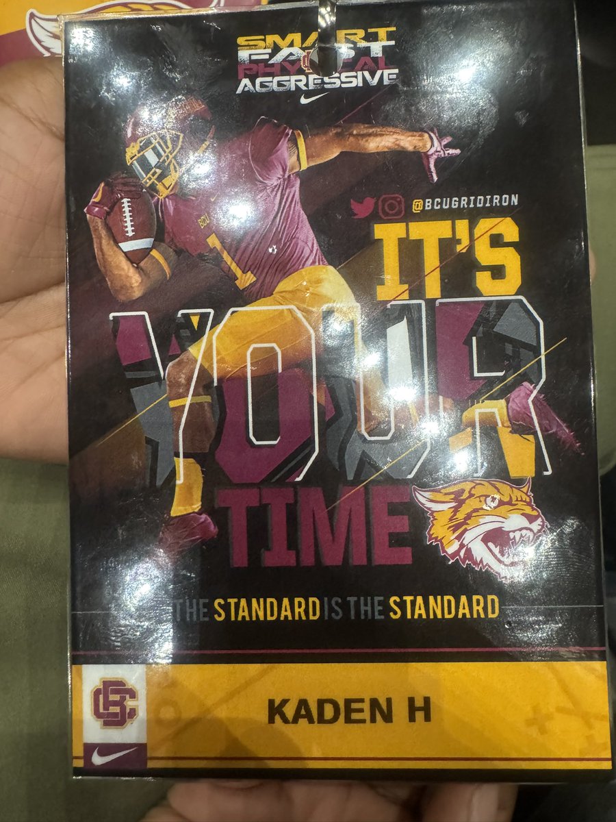 KJHuggins_2028's tweet photo. Grateful for the opportunity to attend Jr Day and the Spring Game @BCUGridiron as a ‘28. Can’t wait to visit again @CoachWoodie @PFitzB @Coach_Wimbo @HailWildcats @Maryskids1904 @VBFootball @PrepRedzoneFL @On3 #HAILWILDCATS #AGTG #2028 https://t.co/bGaDZDmAwr