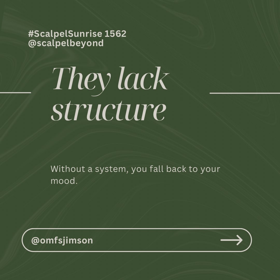 omfsjimson's tweet image. Discipline is not complicated.
But it is often misunderstood.

People depend on motivation.
They avoid structure.
They expect quick results.

That’s why they stop.

The solution is not intensity.
It is consistency.

#discipline #consistency #selfmastery #growthmindset
