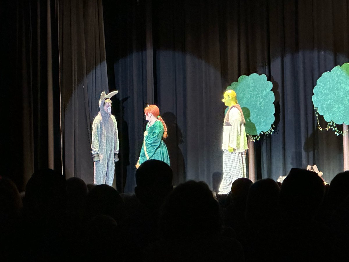 phsocialworker's tweet photo. Congratulations to the musical cast, crew, and directors on a successful opening night for Shrek the musical! I loved getting to see our students hard work come to life! If you haven’t seen it, you can still get tickets for either show tomorrow! #PHStrong https://t.co/CMsnCaEp2F
