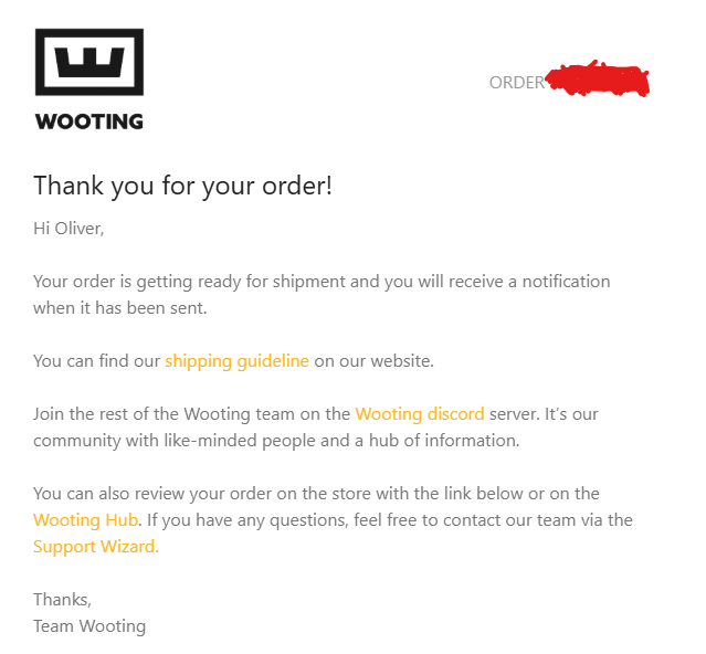 oliverbumm's tweet image. hi i just ordered a wooting 80he #ordered @WootingKB