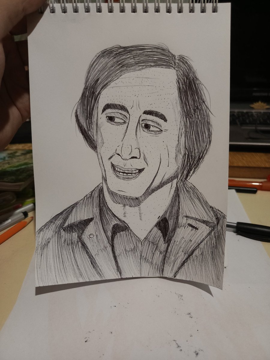 ElNahue_95's tweet image. Un dibujo de Anton chigurh (WIP) 
#workinprogress #antonchigurh #drawinprogress