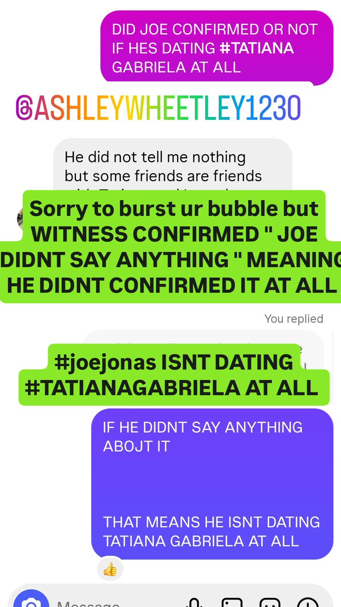 joe_jonaswife's tweet image. @cupofjoehq  WITNESS FROM @A.MONIQUE SWIM EVENT 

SAID " JOE DIDNT SAY ANYTHING  "  ABOUT #TATIANAGABRIELA BEING GIRLFRIEND 

WHICH MEANS @joejonas ISNT DATING #TATIANAGABRILA AT ALL #PROOF