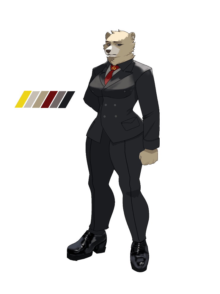 That_Dumb_Birdy's tweet image. Hey YOU, do you like bears? Do you like Communism!? 
This is Ursanova, one of my characters in the Stratus series, chairwoman/General Secretary of the USSR.

#anthro #furry #furryart