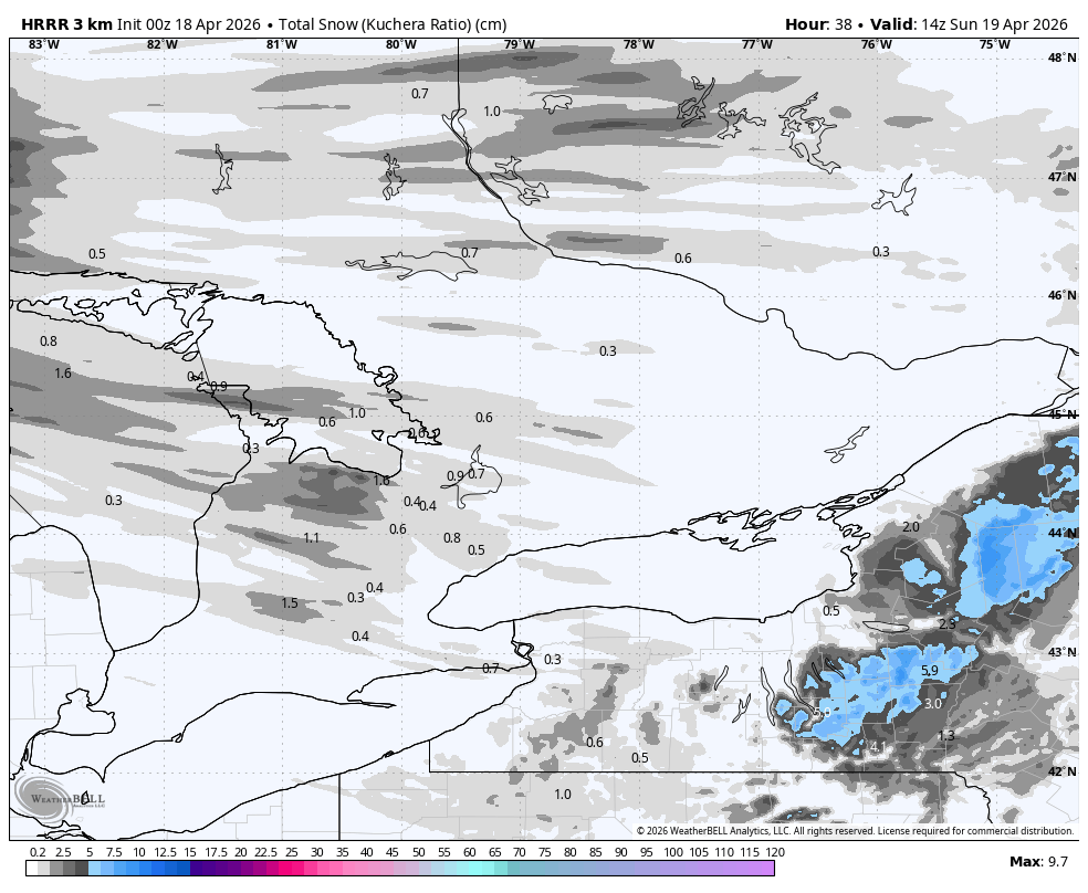 WxOntario1's tweet image. After a beautiful (dry) spring day, another system moves into Southern #Ontario for tomorrow

Rain looks to start across SW #Ontario after 5am and slowly track eastward through the morning/ afternoon- General 5-15mm

Temps will peak in the upper teens/ near 20C before a cold