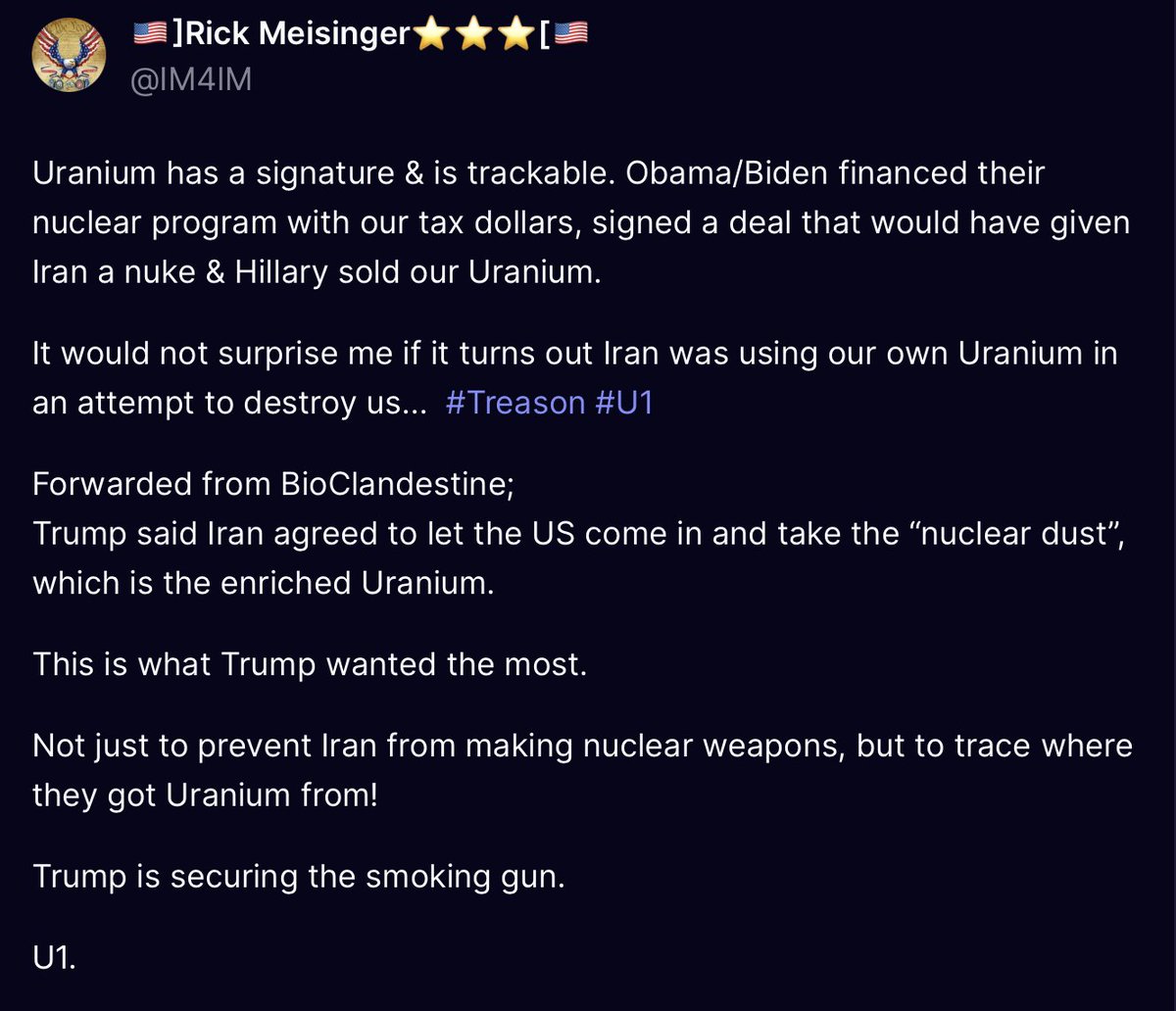 grumbelin's tweet photo. Een ander perspectief. Waarom het uranium van Iran zo gewild is door de Amerikanen. https://t.co/i0Tto1H7YJ
