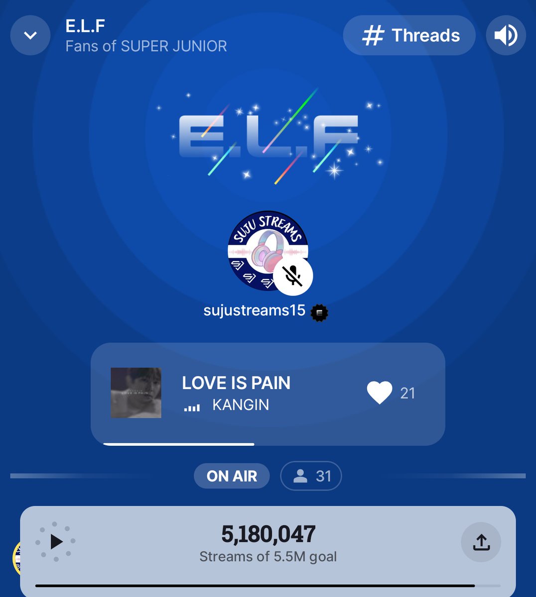 sujustreams's tweet image. We're now on air listening #LoveIsPain, #GoodDay and #Chaosmyth 💙📻 

Join us now on stationhead 👇🏻 
🎙️ stationhead.com/c/elf

#슈퍼주니어 #SUPERJUNIOR