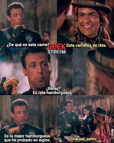 #Humor Cómo olvidar cuando John Spartan se comió una hamburguesa de rata…
Muy Argento el loco! Jajaja 🤣